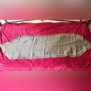 Emilia Burano Grey Table Runner 100% Linen Made In Italy